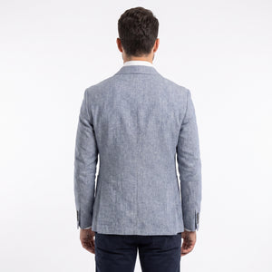 DS Groom Slim Fit Linen Blend Stretch Jacket Premium Ceremony Men's Blazer - 4HF044700436M
