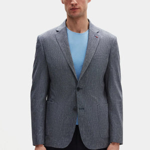 DS Groom Slim Fit Linen Blend Stretch Jacket Premium Ceremony Men's Blazer - 4HF044700436M