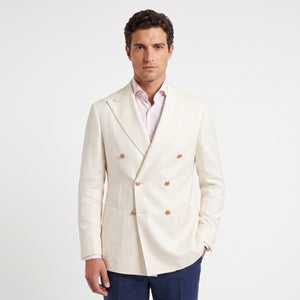 D'S Damat Men's Regular Fit Linen Cotton Blend Suit Jacket
