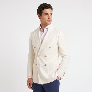 D'S Damat Men's Regular Fit Linen Cotton Blend Suit Jacket
