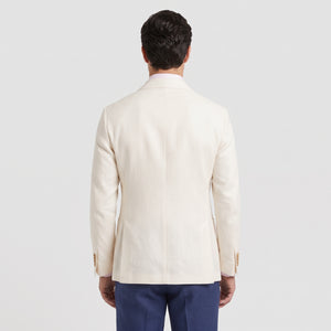 D'S Damat Men's Regular Fit Linen Cotton Blend Suit Jacket