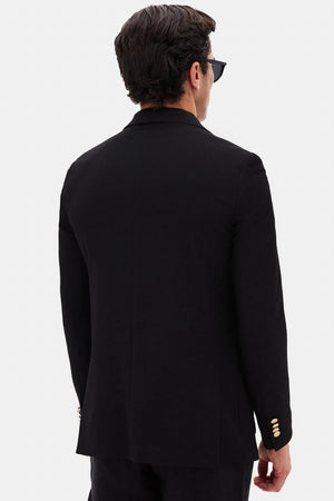 D'S Damat Regular Fit Textured Stretch Fabric Jacket Premium Formal Men's Blazer - 4HF04KV13494M