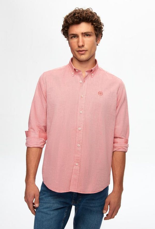 Ds Damat Regular Fit Red Shirt-D'S DAMAT ONLINE