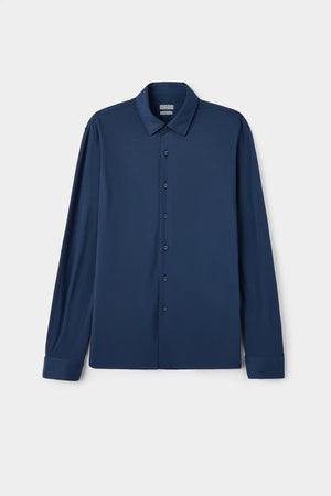 TWN Men's Slim Fit Modal Blend Knitted Shirt with Quick-Dry Fabric