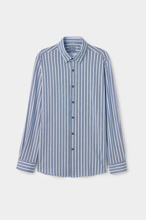 TWN Slim Fit RPT Stretch Shirt Lightweight Performance Men's Casual Striped Shirt