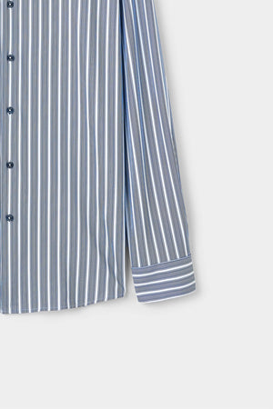 TWN Slim Fit RPT Stretch Shirt Lightweight Performance Men's Casual Striped Shirt