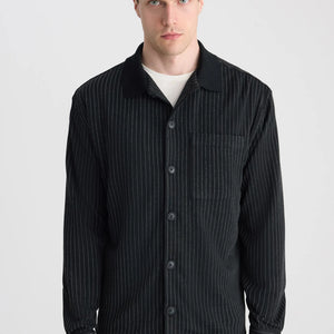 TWN Relaxed Fit Cotton Blend Knitted Shirt Jacket Premium Casual Men's Overshirt - 5EC040011053M