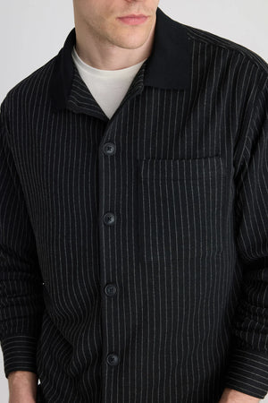 TWN Relaxed Fit Cotton Blend Knitted Shirt Jacket Premium Casual Men's Overshirt - 5EC040011053M