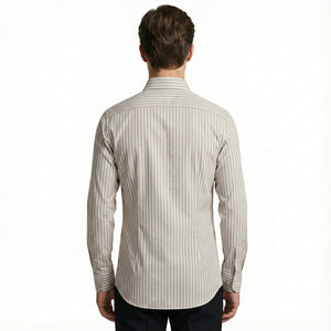D'S Damat Slim Fit RPT Stretch Striped Shirt Lightweight Performance Casual Men's Shirt - 5HC02AD07280M