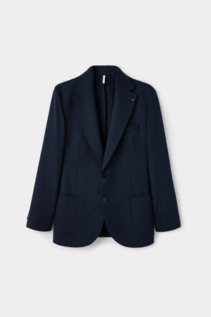 D'S Damat Men's Slim Fit Wool Blend Diagonal Fabric Jacket