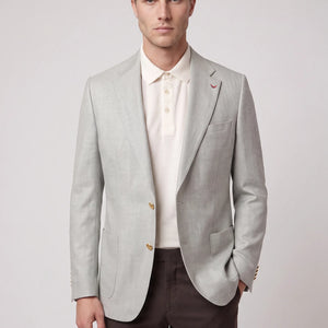 D'S Damat Slim Fit Wool Blend Textured Fabric Jacket Premium Casual Men's Blazer - 5HC04IR12494M