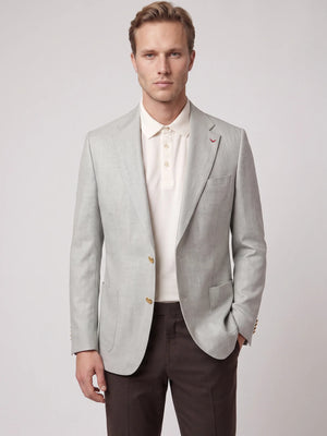 D'S Damat Slim Fit Wool Blend Textured Fabric Jacket Premium Casual Men's Blazer