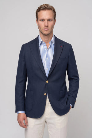 D'S Damat Slim Fit Wool Blend Textured Fabric Jacket Premium Casual Men's Blazer - 5HC04IR12494M