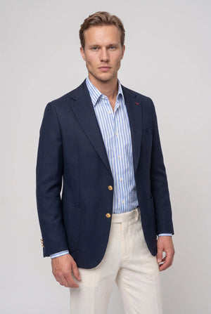 D'S Damat Slim Fit Wool Blend Textured Fabric Jacket Premium Casual Men's Blazer - 5HC04IR12494M