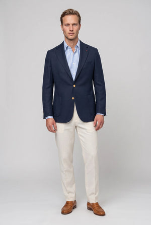 D'S Damat Slim Fit Wool Blend Textured Fabric Jacket Premium Casual Men's Blazer - 5HC04IR12494M