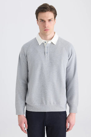 D'S Damat Regular Fit Blend Sweatshirt Soft Casual Men's Essential Sweatshirt