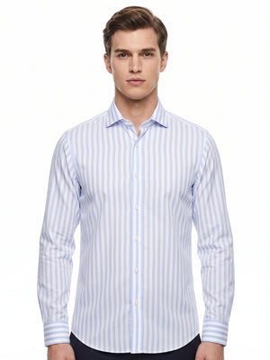 D'S Damat Men's Slim Fit 50% Cotton Formal Shirt
