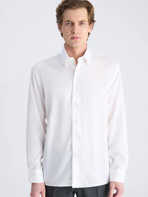 D'S Damat Men's Slim Fit 100% Tencel Formal Shirt