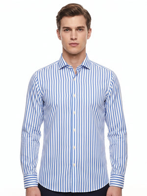 D'S Damat Men's Slim Fit 100% Cotton Formal Shirt