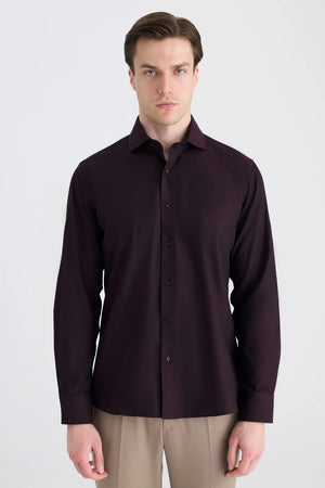 D'S Damat Slim Fit Textured Cotton Shirt Premium Formal Men's Dress Shirt - 5HF02IG05185M