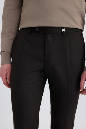 D'S Damat Men's Slim Fit Polyester Viscose Formal Trousers