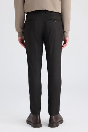 D'S Damat Men's Slim Fit Polyester Viscose Formal Trousers