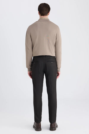 D'S Damat Men's Slim Fit Polyester Viscose Formal Trousers