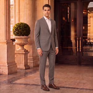 D'S Damat Comfort Fit Wool Blend Stretch Suit Premium Formal Men's Suit - 5HF05JB02604Y-A01
