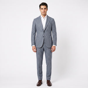 D'S Damat Regular Fit Wool and Silk Blend Suit for Men