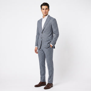 D'S Damat Regular Fit Wool and Silk Blend Suit for Men