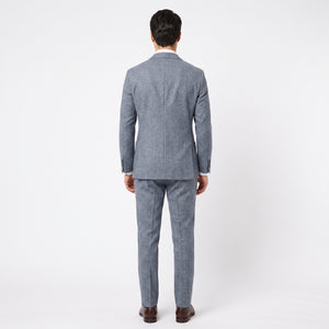 D'S Damat Regular Fit Wool and Silk Blend Suit for Men