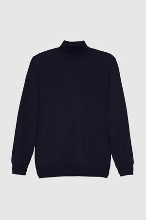 D'S Damat Men's Regular Fit Wool Blend Plain Knit Sweater