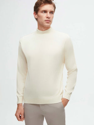 D'S Damat Men's Regular Fit Wool Blend Plain Knit Sweater