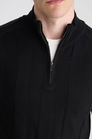 D'S Damat Men's Regular Fit Wool Blend Plain Knit Sweater