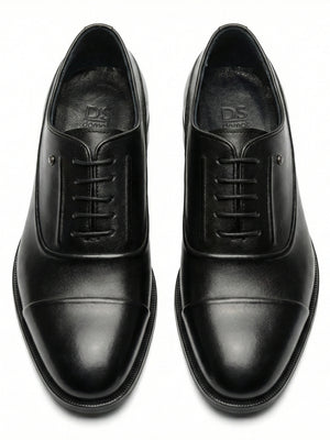 D'S Damat Men's Genuine Leather Cap Toe Oxford Shoes with Piped Detailing - 5HF090073107D