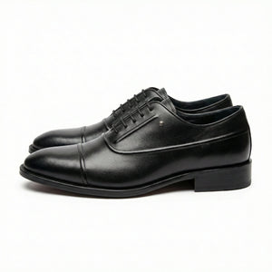 D'S Damat Men's Genuine Leather Cap Toe Oxford Shoes with Piped Detailing