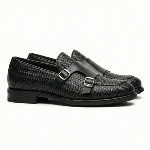 D'S Damat Men's Woven Leather Double Monk Strap Loafers - 5HF090659093D