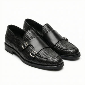 D'S Damat Men's Woven Leather Double Monk Strap Loafers - 5HF090659093D