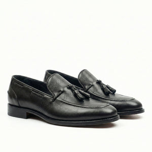 D'S Damat Men's Genuine Leather Perforated Tassel Loafers - 5HF090928049D