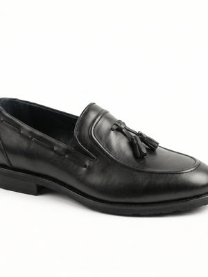 D'S Damat Men's Genuine Leather Tassel Loafers Slip-On Dress Shoes