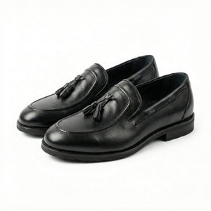 D'S Damat Men's Genuine Leather Tassel Loafers Slip-On Dress Shoes
