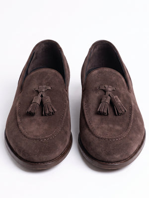 D'S Damat Men's Genuine Suede Tassel Loafers Slip-On Dress Shoes