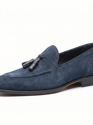 D'S Damat Men's Genuine Suede Tassel Loafers Slip-On Dress Shoes