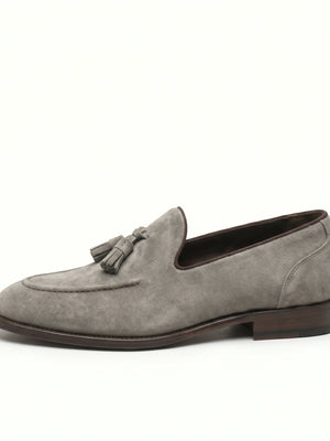 D'S Damat Men's Genuine Suede Tassel Loafers Slip-On Dress Shoes
