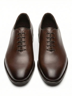 D'S Damat Men's Genuine Leather Plain Toe Oxford Dress Shoes