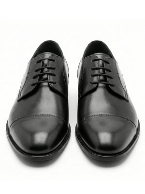 D'S Damat Men's Genuine Leather Cap Toe Derby Dress Shoes