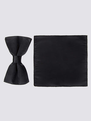 D'S Damat Groom Men's Plain Polyester Bow Tie for Formal Wear