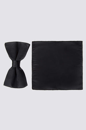D'S Damat Groom Men's Plain Polyester Bow Tie for Formal Wear