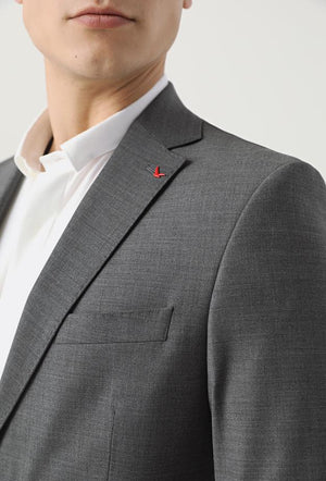 Ds Damat Comfort Fit light Grey Plain Travel Suit-D'S DAMAT ONLINE