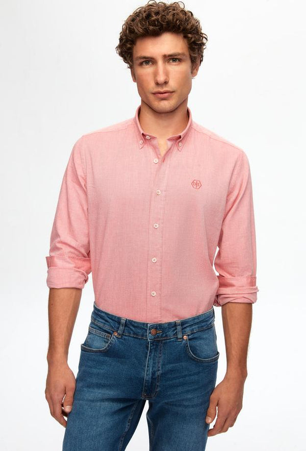 Ds Damat Regular Fit Red Shirt-D'S DAMAT ONLINE